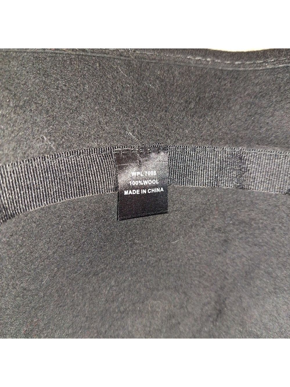 Black Wool Cloche Hat Silver Buckle - Picture 4 of 4